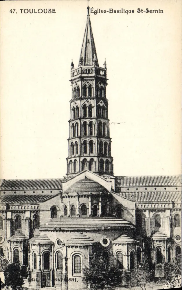 Toulouse — Kirche-Basilika Saint-Sernin — unbekannter Verlag, Nr. 47 - Vorderseite