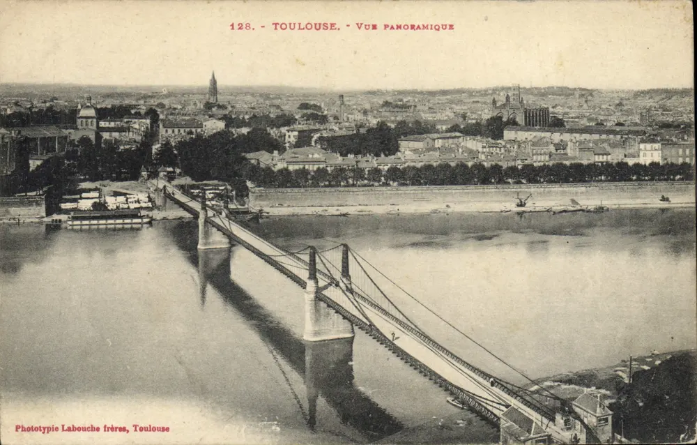 Toulouse - Vista panorámica — Fototipia Labouche frères, Toulouse, n°128 - Anverso