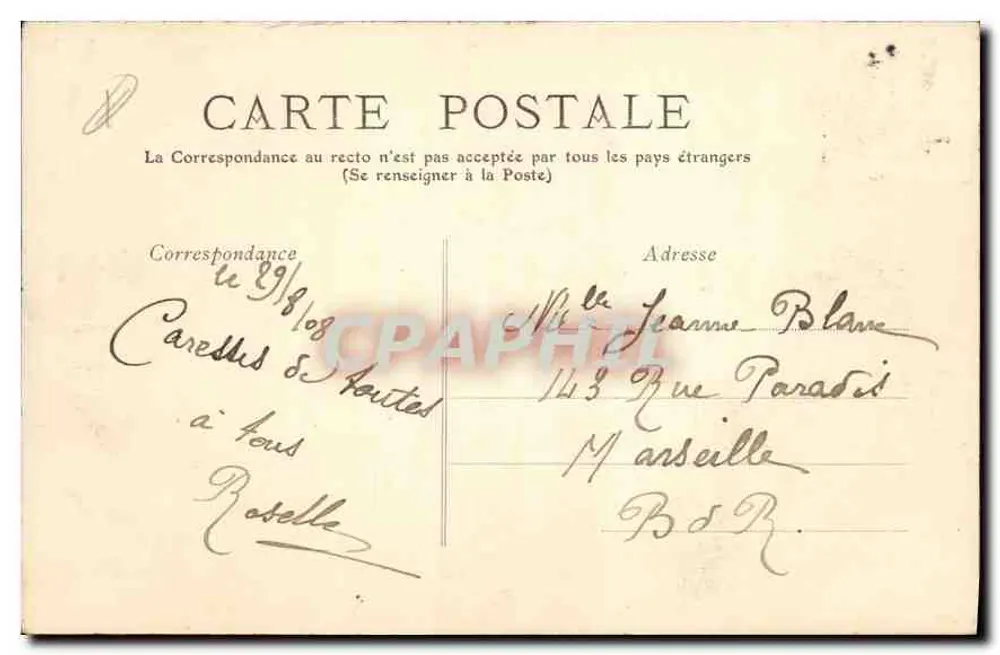 Toulouse — O Pont-Neuf — Editor não identificado, número de série não visível - Verso