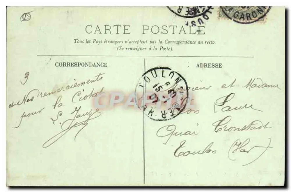 Toulouse — O Ponte Novo — LL. n°139 - Verso