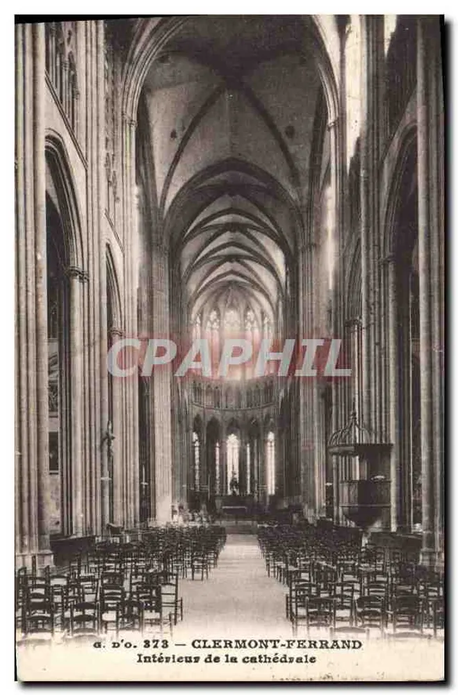 Interiores da catedral — Clermont-Ferrand — editor D'o. 373 - Frente