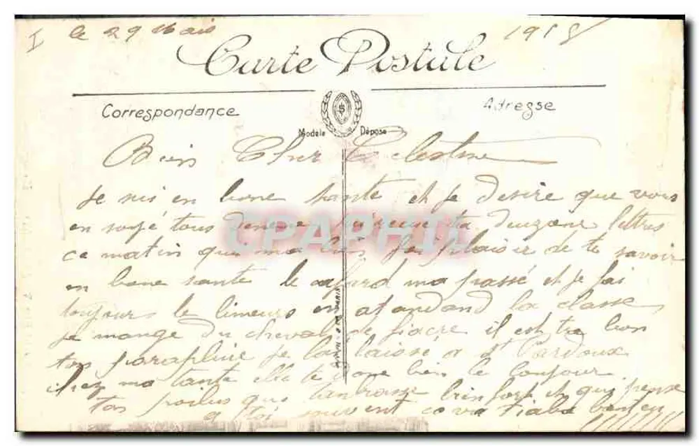 Clermont-Ferrand — Estátua equestre de Vercingétorix — LL Sèlze, n° 153 - Verso