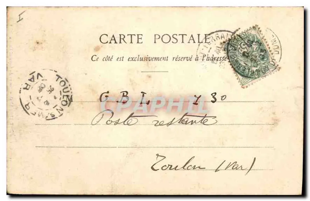 Clermont-Ferrand — Estátua do Geral Desaix — Lib. Bougé-Déaul, 21, rue de l'Écu - Verso