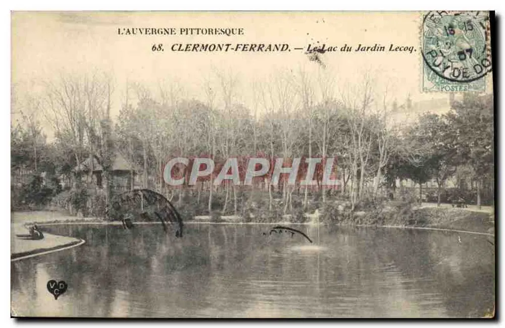 Clermont-Ferrand — Lac du Jardin Lecoq — Die malerische Auvergne, n°68 - Vorderseite