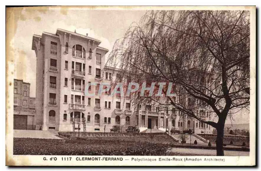 Clermont-Ferrand — Policlínica Emile-Roux (Arquiteto Amadon) - Frente