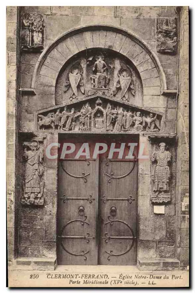 Clermont-Ferrand — Kirche Notre-Dame du Port, Südtor (15. Jahrhundert) — LL. n° 250 - Vorderseite