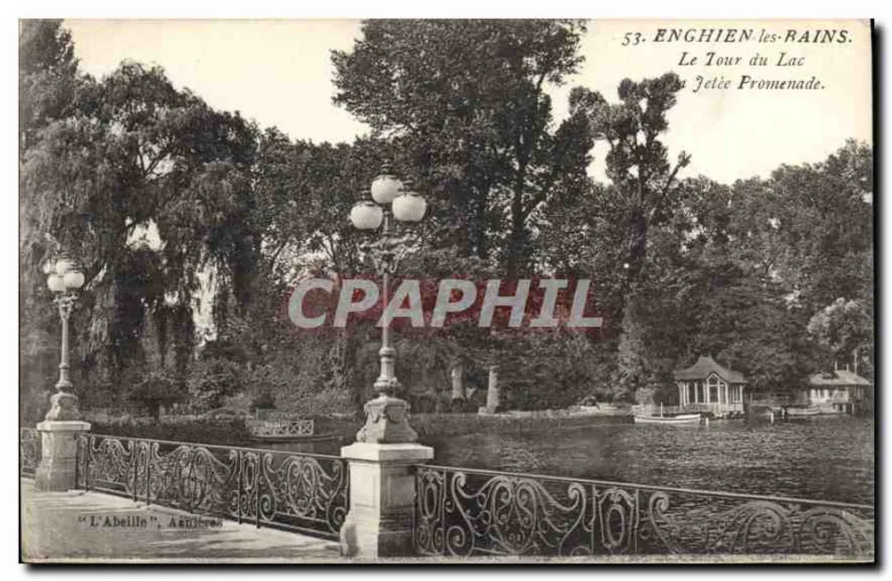 Enghien-les-Bains — Der See-Rundweg und die Promenadenbrücke — L'Abellin, Auteuil - Vorderseite