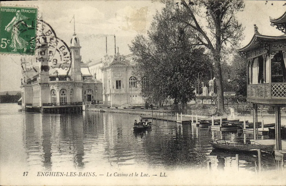 Enghien-les-Bains — Ansicht des Casinos und des Sees — LL. n°17 - Vorderseite