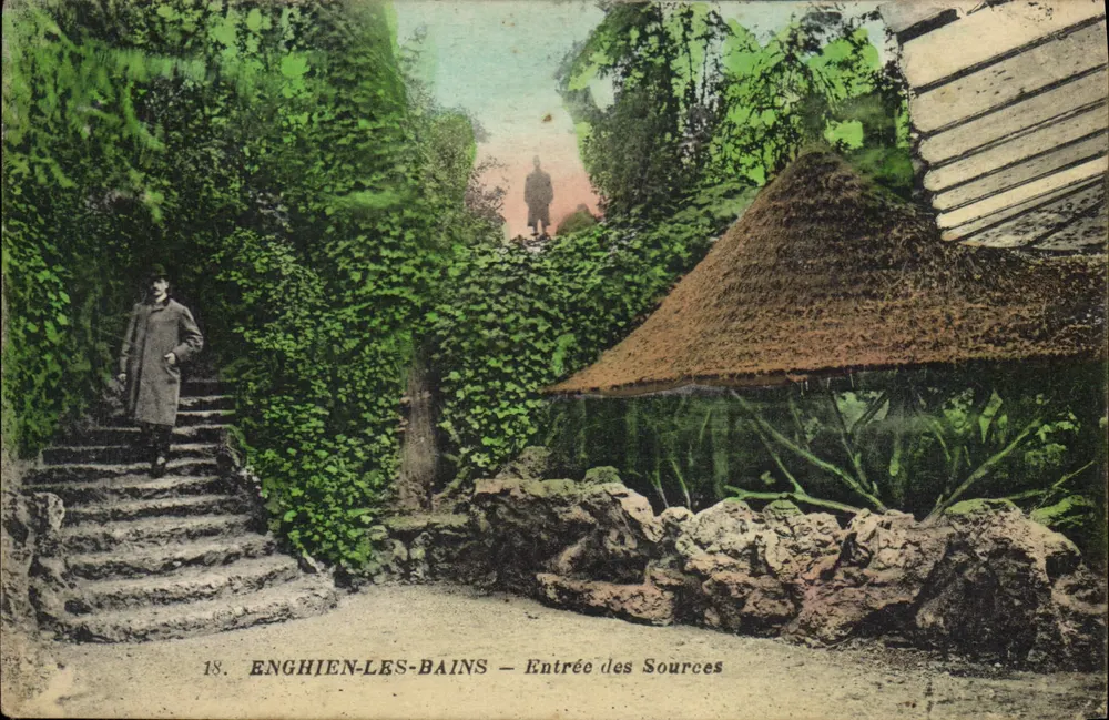 Enghien-les-Bains — Entrada das Fontes — editor anônimo, n° 18 - Frente