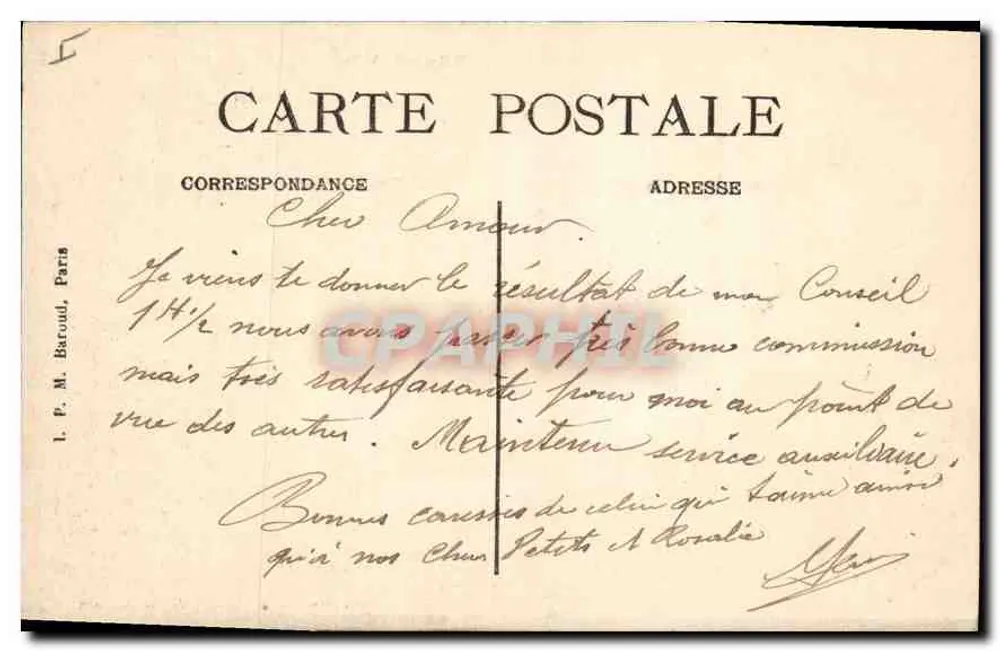 Amiens — O Palácio de Ville — Duprées, editora, 9, rue des Trois-Cailloix - Verso
