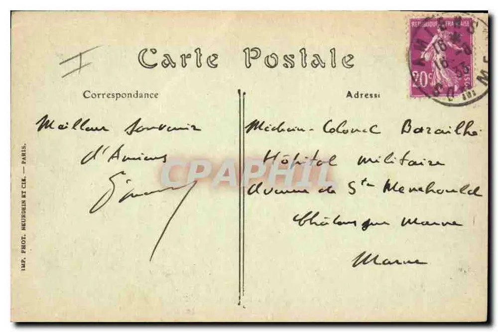 Amiens — O Palácio de Justiça — ND. Fot. - Verso