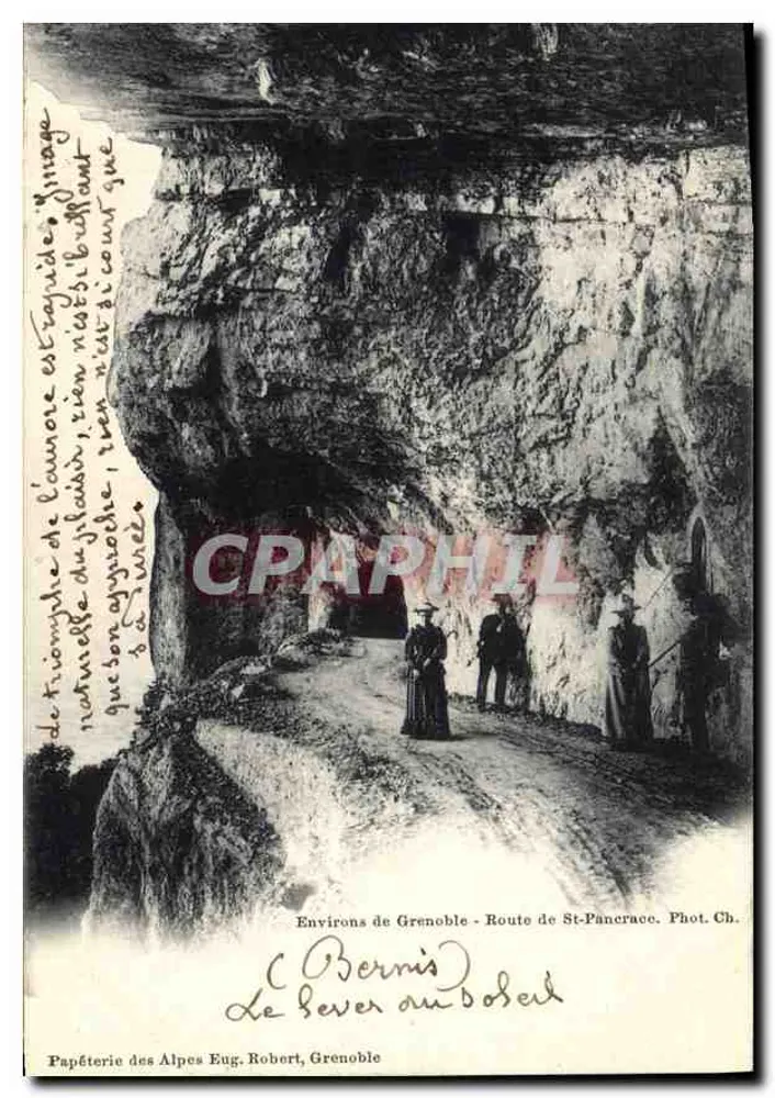Le Béver au Dôbel — Arredores de Grenoble - Estrada de St-Pancrace. Fot. Ch. — Papelaria das Alpes Eug. Robert, Grenoble - Frente