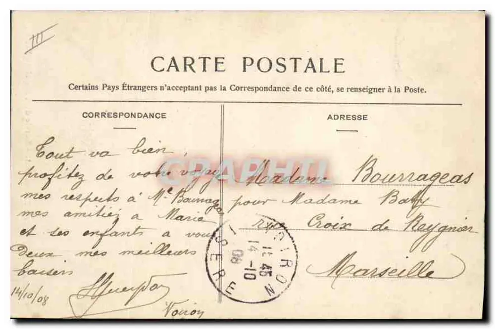 Route von St-Pierre-d'Entremont — Ausgang des Frou-Tunnels — J.O. Bihl, Voreppe, n°376 - Rückseite