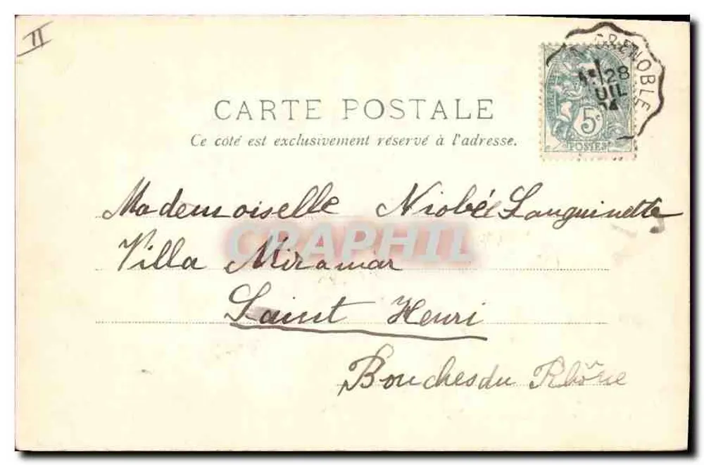 Die Viadukte von Loulla — Dauphiné, Linie der Mure — Verlag: Papeterie des Alpes Eug. Robert, Grenoble - Rückseite