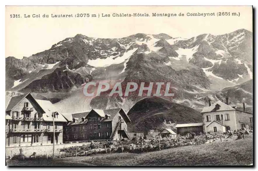 Col du Lautaret (2075 m) — Les Chalets-Hôtels, Montagne de Combeynot (2651 m.) — Sammlung L. Grignat, Chamonix - Vorderseite
