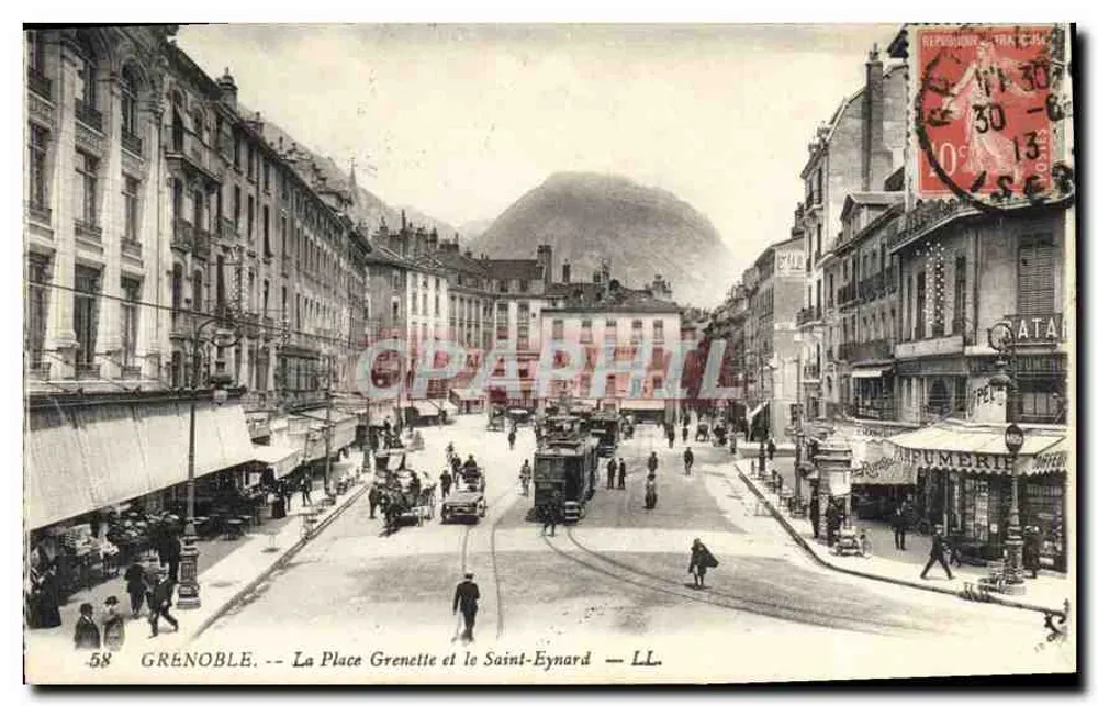 Grenoble — A Place Grenette e o Saint-Eynard — LL. n°58 - Frente