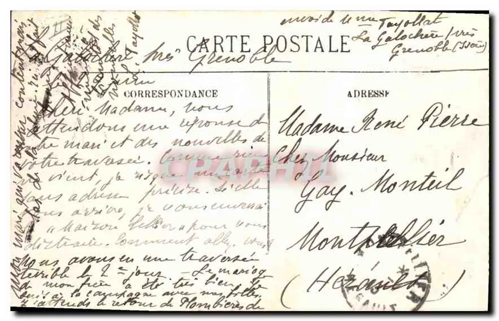 Grenoble — A Place Grenette e o Saint-Eynard — LL. n°58 - Verso