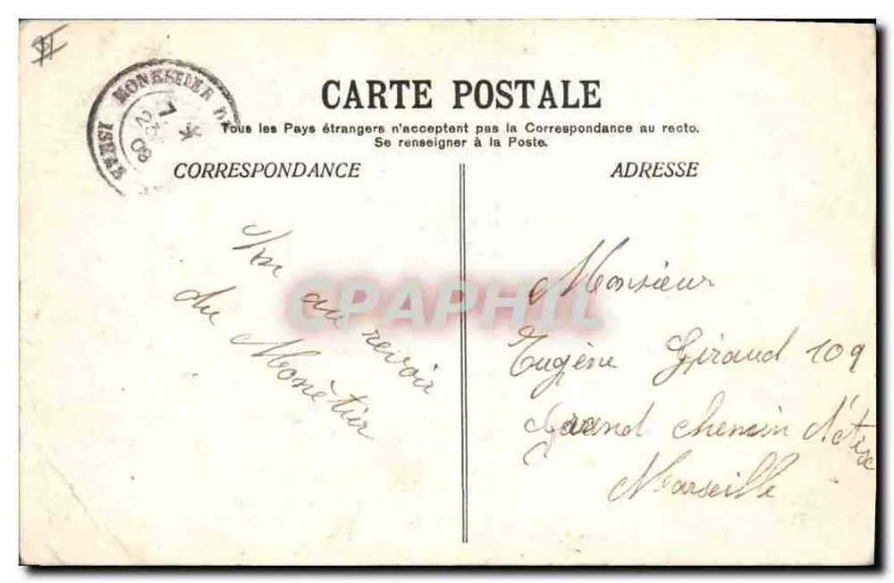 Dauphiné - Ligne de la Mûre - La Pierre-Percée - E.R. - n°1077 - Rückseite