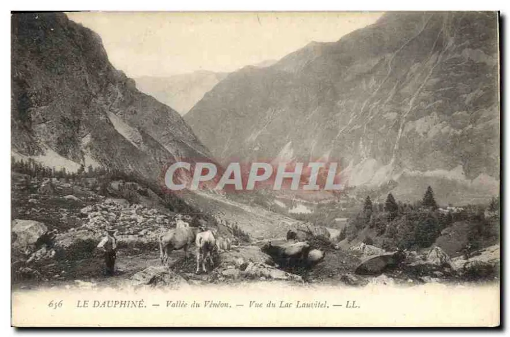 Tal des Vénéon — Aussicht auf den See Lauviet — LL — L'Imprimerie Nouvelle Photographique, Paris - Vorderseite