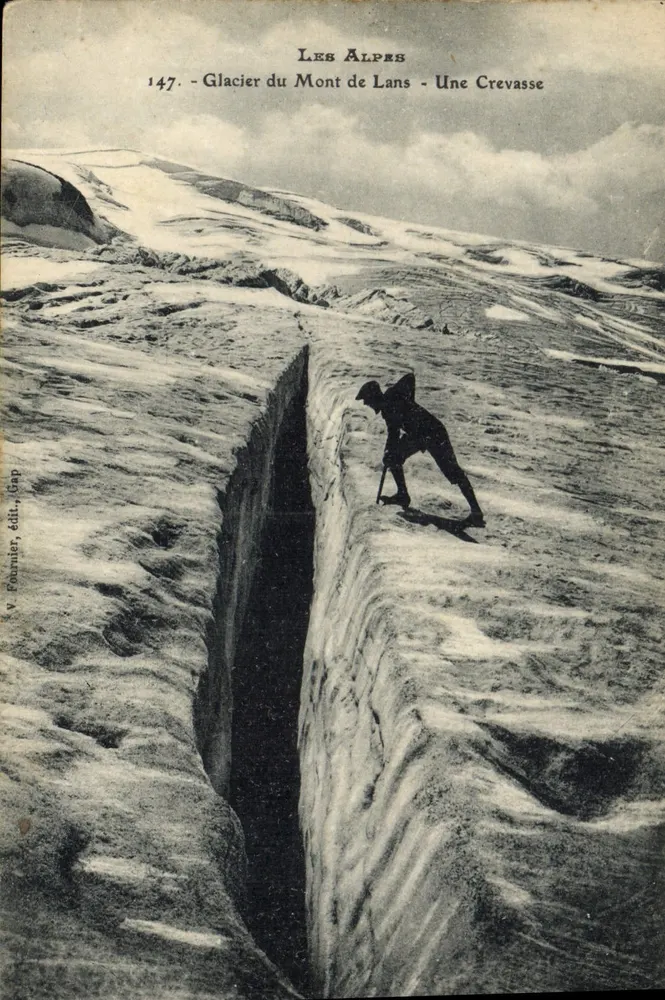 Gletscher des Mont de Lans - Eine Rissstelle — V. Fournier, Verlag Gap, Nr. 147 - Vorderseite