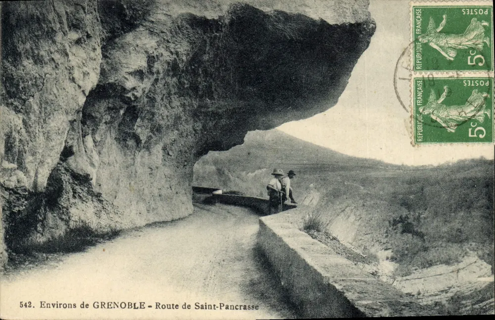 Environs de GRENOBLE — Route de Saint-Pancrasse — GAUDE, fot.-edit., Grenoble, n°542 - Frente