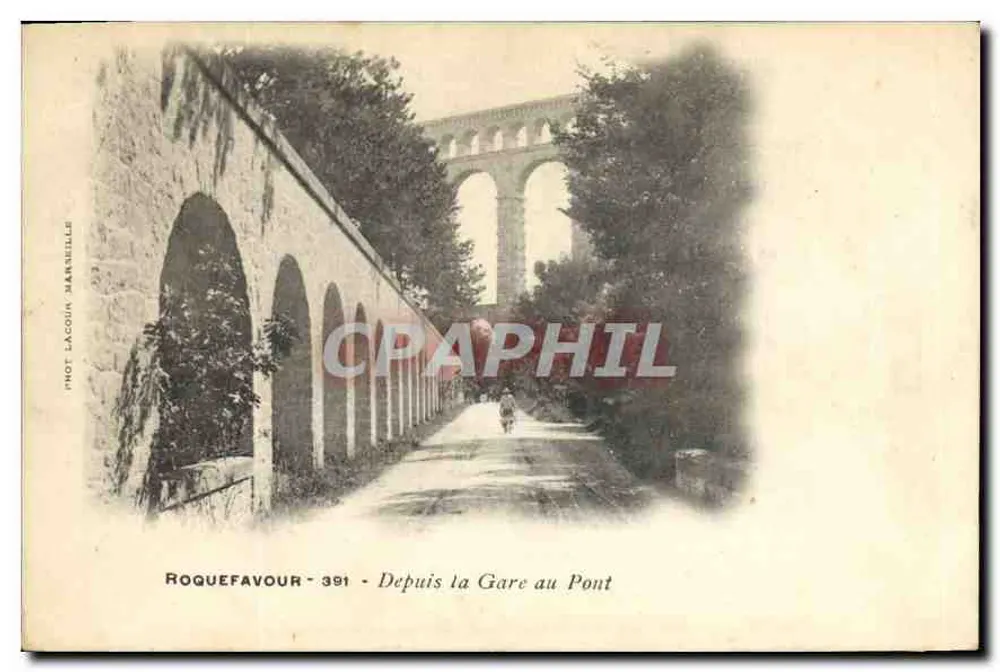 Roquefeuille - Depuis la Gare au Pont — Phot. Lacouia, Marseille, n° 391 - Recto