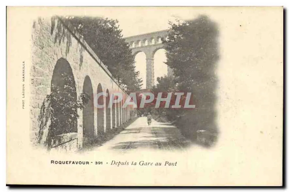 Roquefeuille - Depuis la Gare au Pont — Phot. Lacour, Marseille, n°391 - Recto