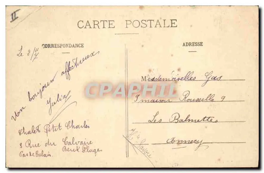 Berck-Plage — Het eerste bad in zee — Gillet & Petite-Berck 22 - Achterkant