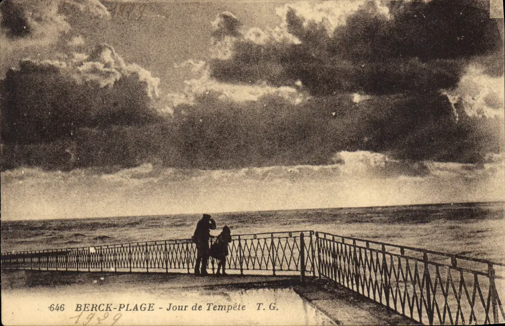 Berck-Plage — Dia de Tempestade — T.G. n°646 - Frente