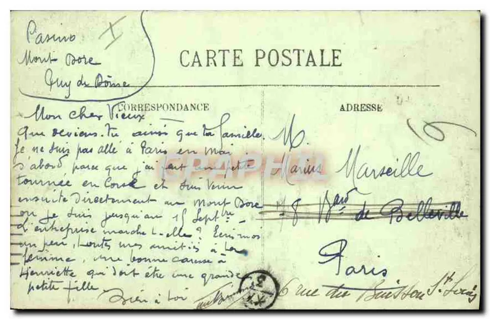 Le Mont-Dore — La Chaîne de Sancy et la route — LL - Verso