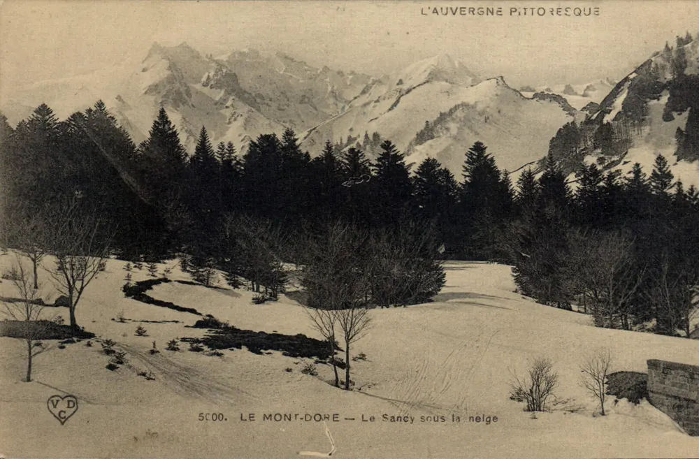 Der Sancy unter Schnee — Mount-Dore — pittoreske Auvergne - Vorderseite