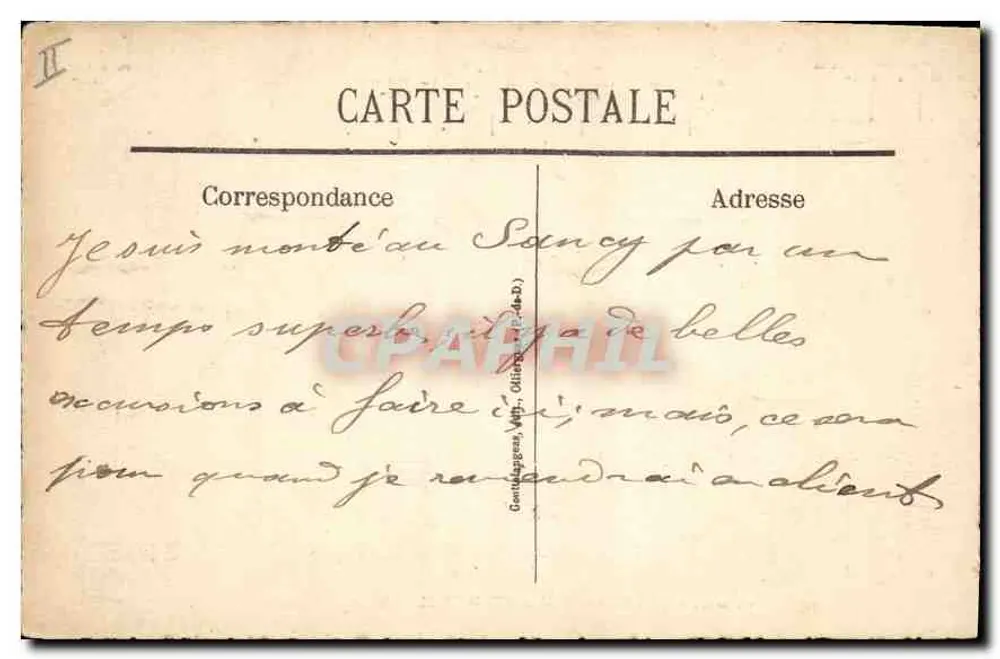 LE MONT-DORÉ - Ogólny widok — wydawca G. D'O., nr 1409 - Rewers