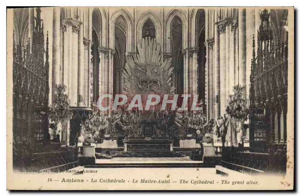 Amiens - A Catedral - O Púlpito-Mestre — G. Lelong, 21, Rue St-Martin, Amiens - Frente