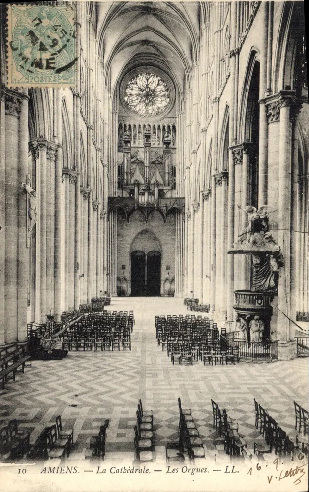 Amiens — A Catedral — Os Órgãos — LL. V. Lebros - Frente