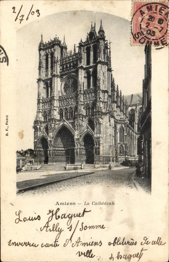 Amiens — A Catedral — B. F., Paris - Frente