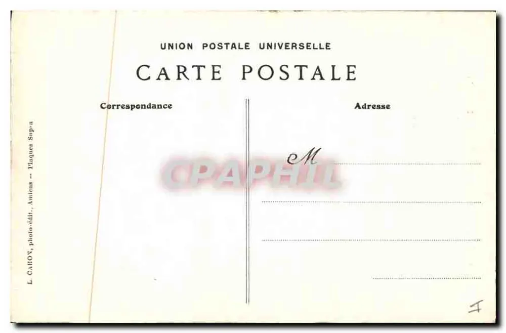 Amiens - A Catedral - Fachada — n° 354 — L. Carox, fotógrafo-editor, Amiens - Verso
