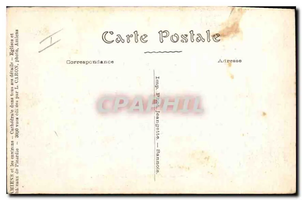 Amiens — La Cathédrale — Le Sanctuaire - Verso