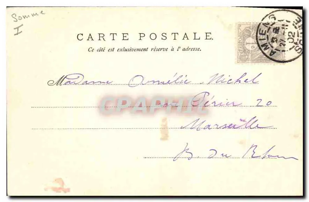 Amiens — Stalles do Coro — Cliché Caron, Amiens, V. E. 13 - Verso