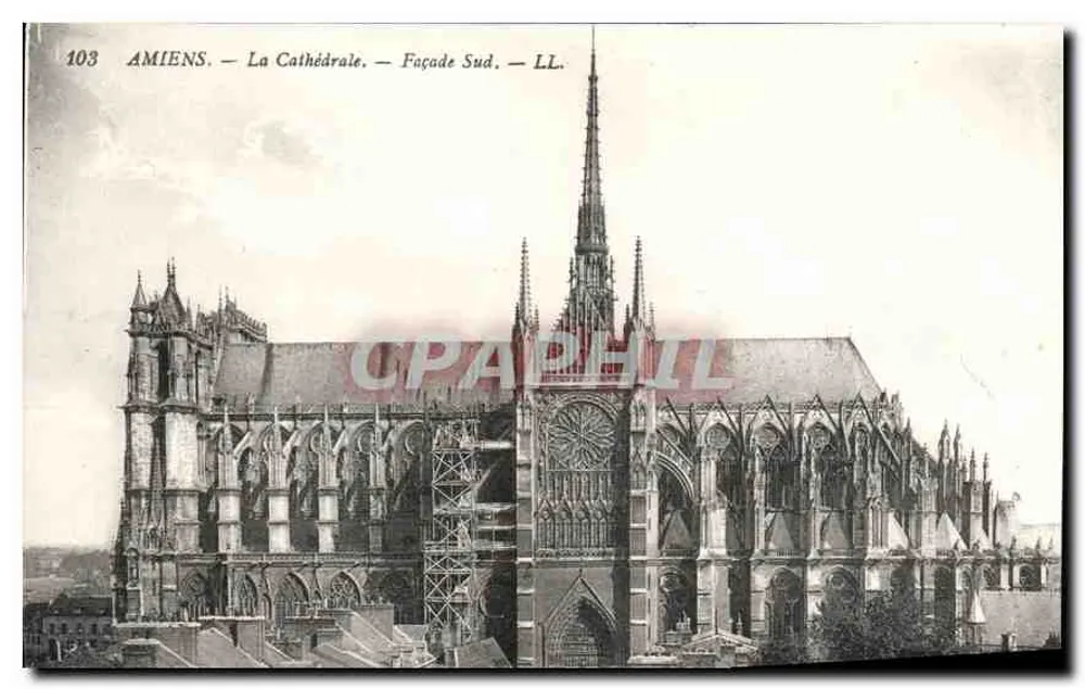 Amiens — De Kathedraal — Zuidzijde — LL. — N° 103 - Voorkant