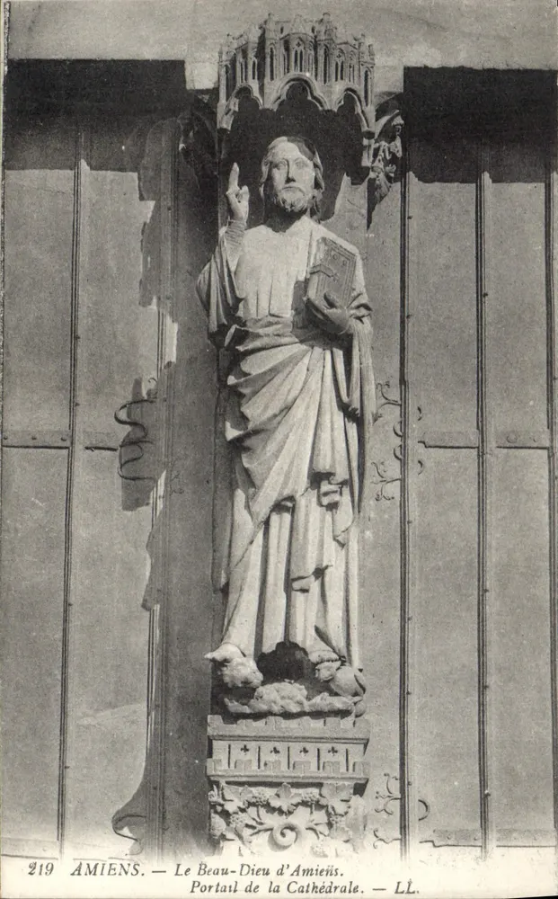 Amiens — Der Schöne Gott von Amiens — Portal der Kathedrale — LL. N° 219 - Vorderseite