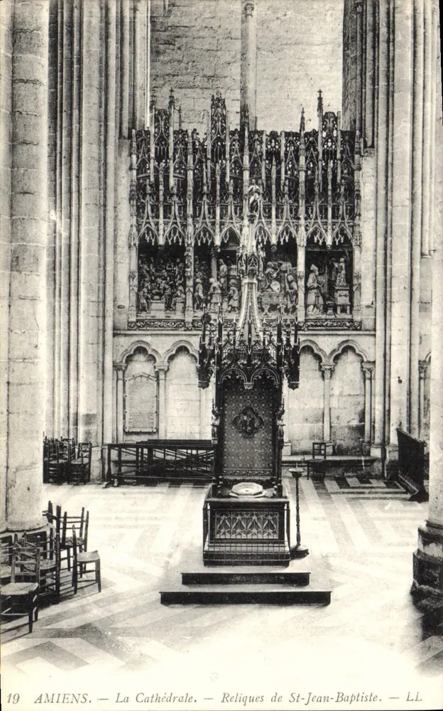 Amiens — La Cathédrale — Reliques de St-Jean-Baptiste — LL - Recto