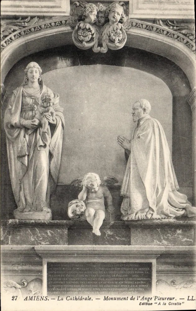 Amiens — La Cathédrale — Monument de l'Ange Pleureur — Édition 'A la Civette' - Recto