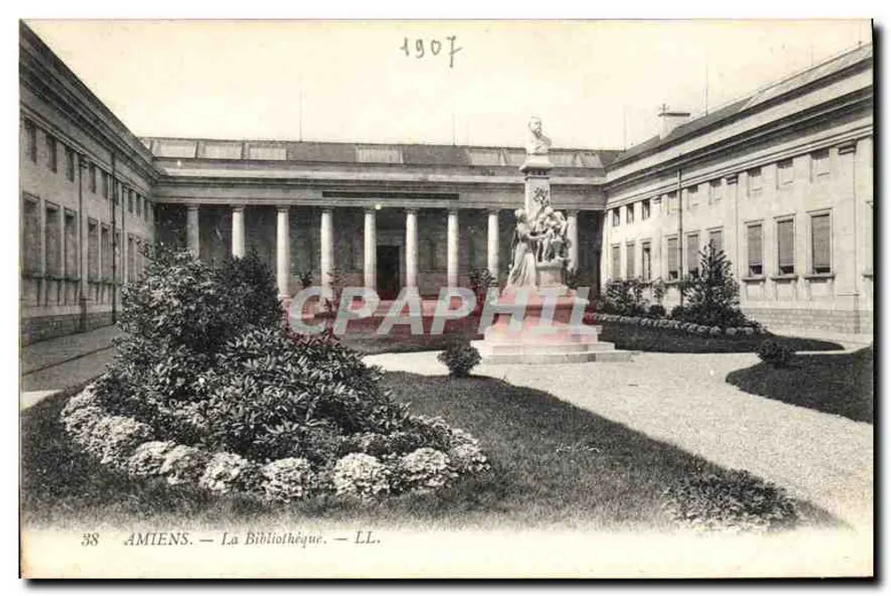 Amiens — A Biblioteca — LL. — 1907 - Frente