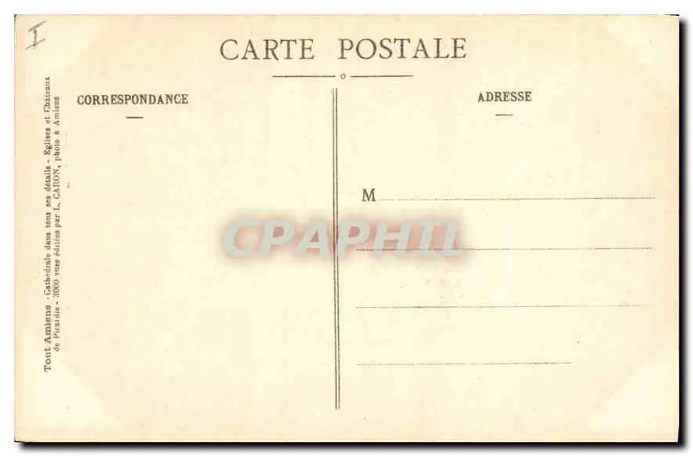 Amiens - Kathedrale - Tympans des Portals der Goldenen Jungfrau - Supra-Platten - L. C. - Rückseite