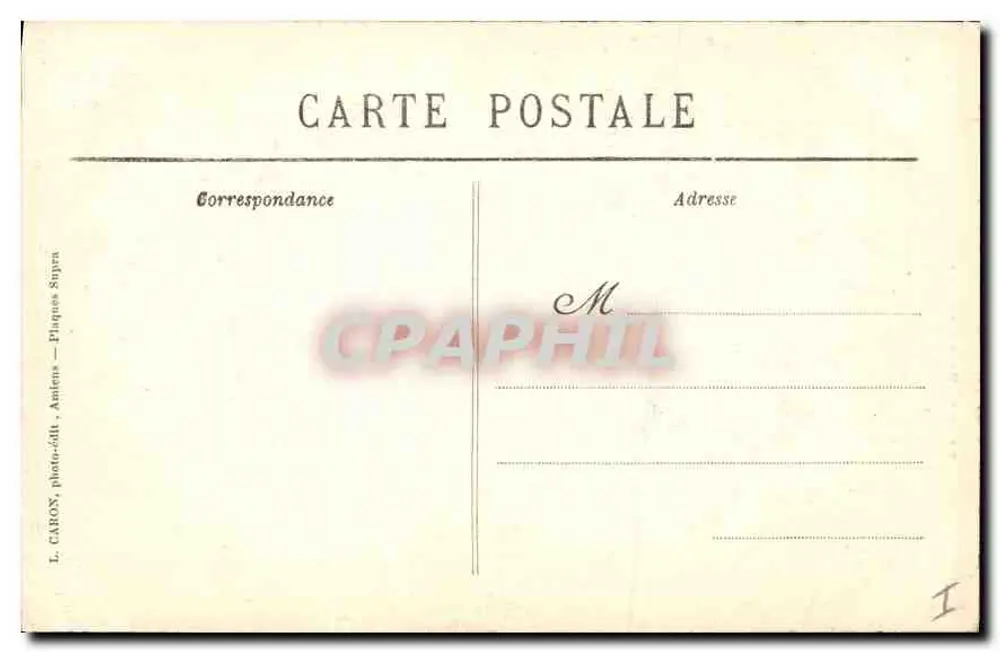 Amiens — La Cathédrale — Portail de la Vierge Dorée — Objectifs Lacour-Berdiot, n°179 - Verso