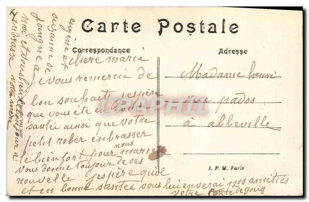 Amiens — A Biblioteca — Edit. Duprés, 9 rue des Trois-Cailloux - Verso
