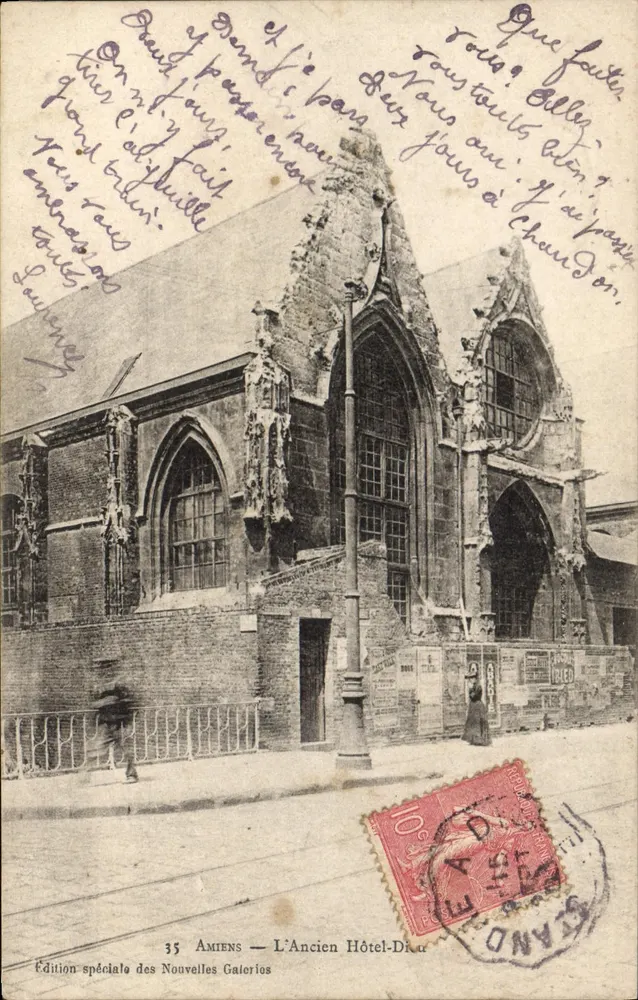 Amiens — O Velho Hôtel-Dieu — Edição especial das Nouvelles Galeries - Frente