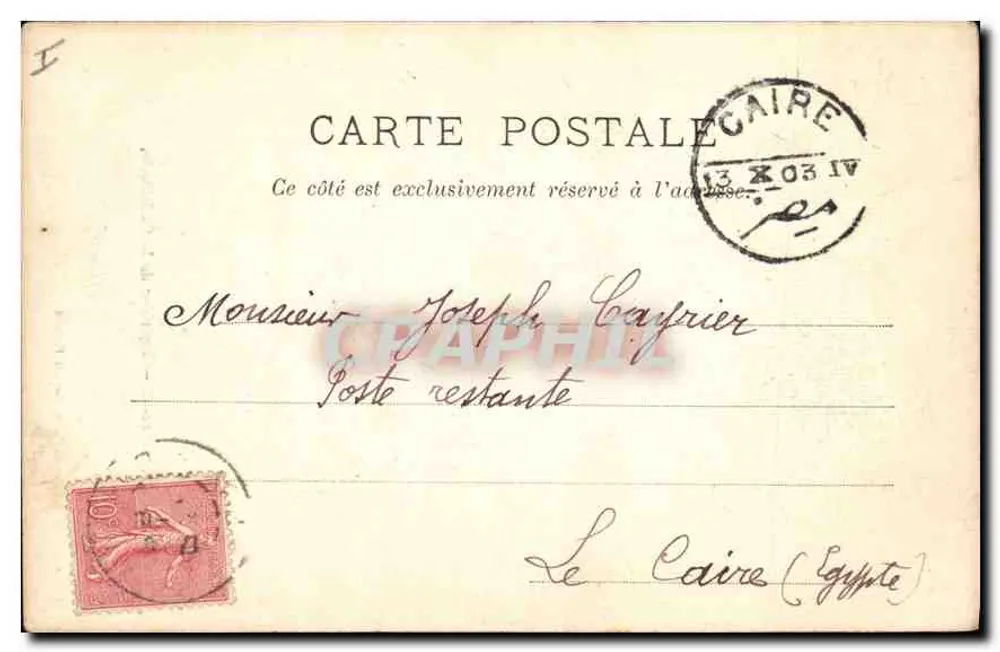 Clermont-Ferrand — Interior da Catedral — Lib. Bougè-Béas, 21 Rue de l'Écu, Clermont-Ferrand, n°3 - Verso