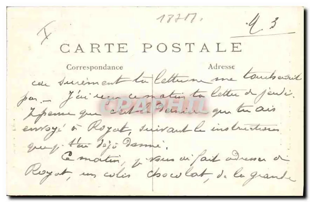 Clermont-Ferrand (P.-de-D) — Statue de Vercingétorix et rue Blattin — L'Hirondelle, Paris, n°449 - Verso