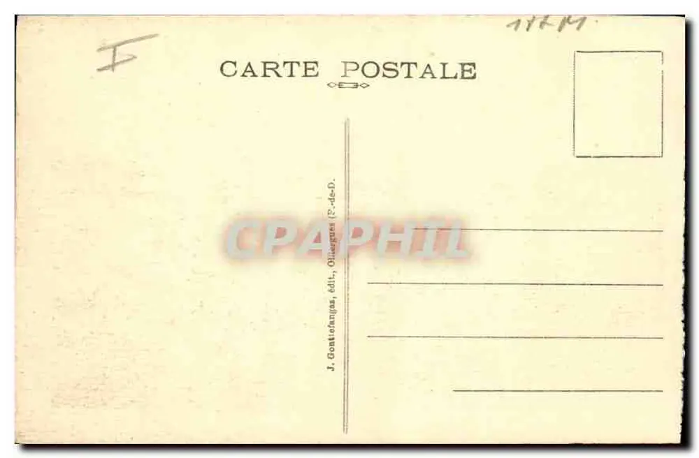 Glermont-Ferrand — Place Delille - Les Trois Avenues — G.D'O. 1057 - Verso